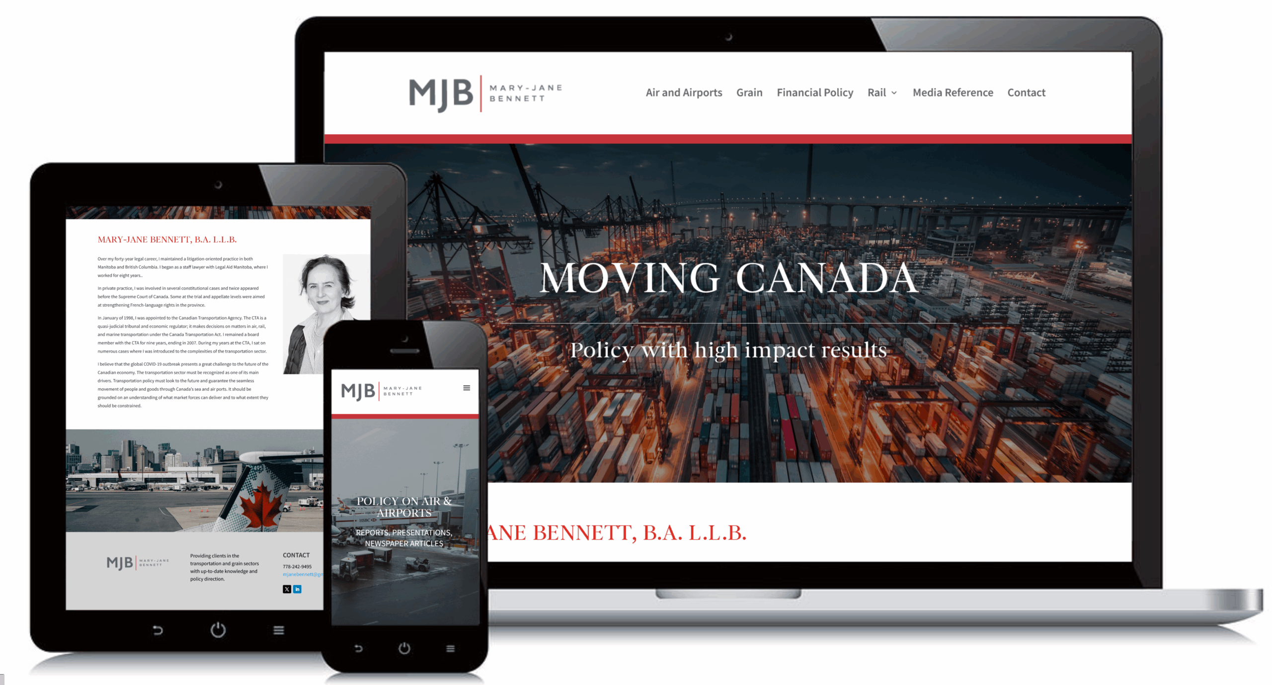 web site mock up mary jane